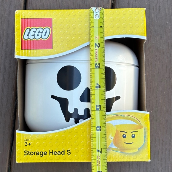 (2 LOT) Lego Skeleton Skull Head SMALL Storage Container Toy Organization Bin - Picture 3 of 4